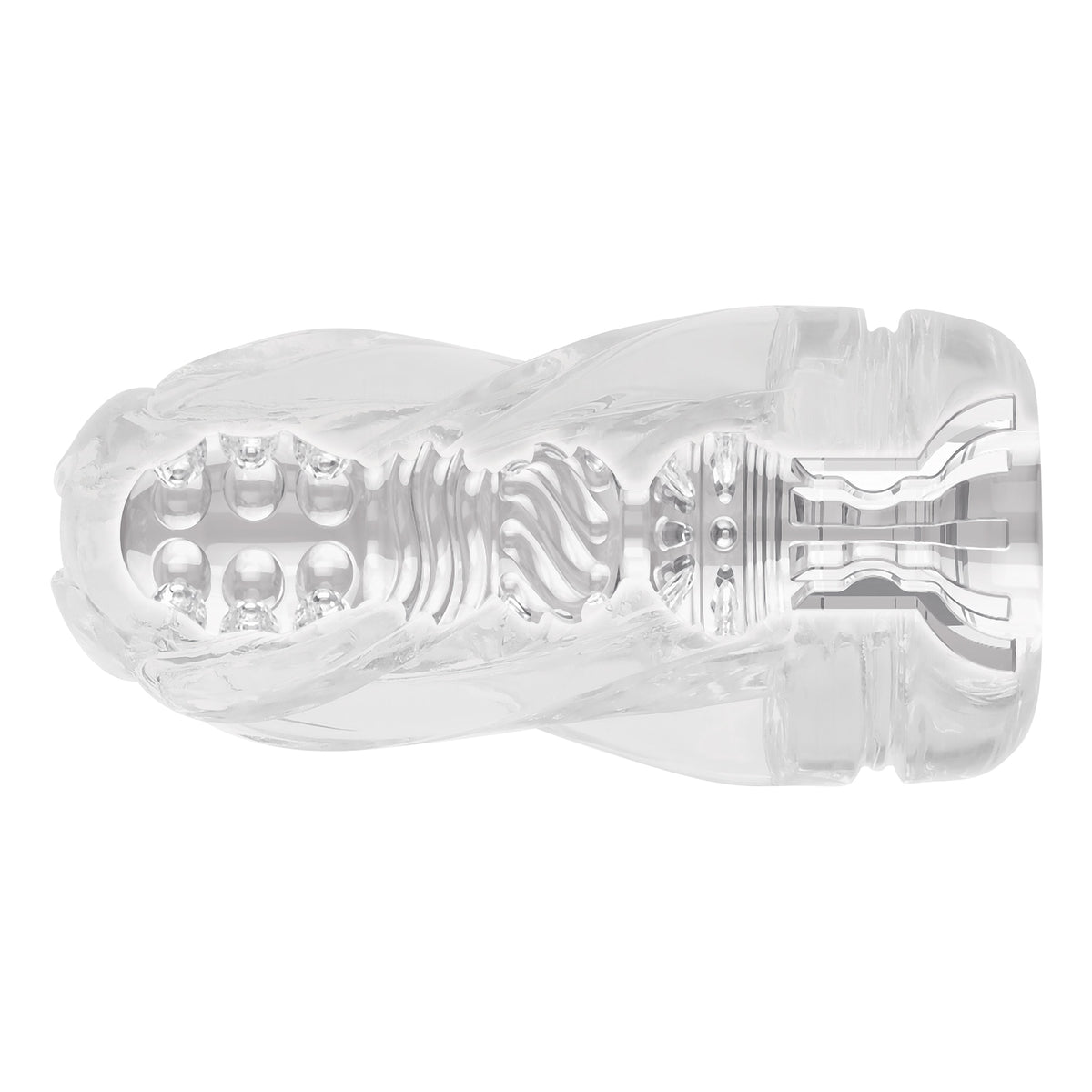 Zero Tolerance - Swirl Squishy Cup Masturbator (Clear) - Clear - Masturbator Resusable Cup (Non Vibration)