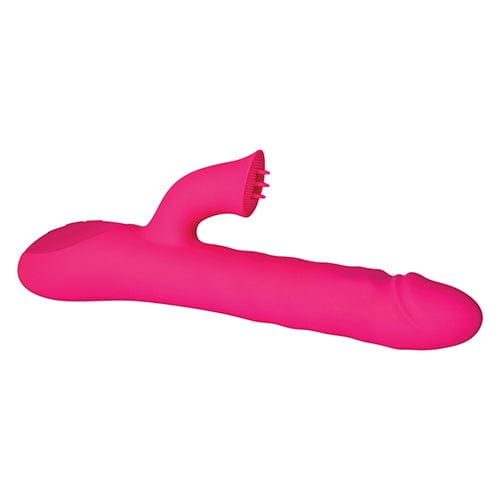 Adam & Eve - Eve's Thrusting Rotating Rabbit Flicker Dual Stimulator Rabbit Vibrator (Pink) Rabbit Dildo (Vibration) Rechargeable 625415875 CherryAffairs