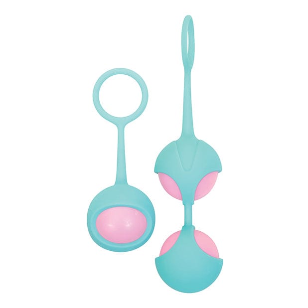 Adam & Eve - Eve's Kegel Training Set (Pink/Teal) Kegel Balls (Non Vibration) 622554462 CherryAffairs
