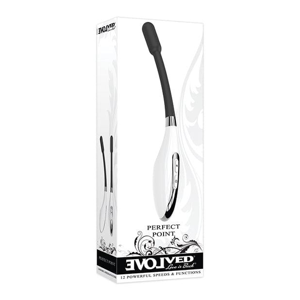 Evolved - Perfect Point Rechargeable Flexible Clit Massager (Black/White) Clit Massager (Vibration) Rechargeable 625517918 CherryAffairs