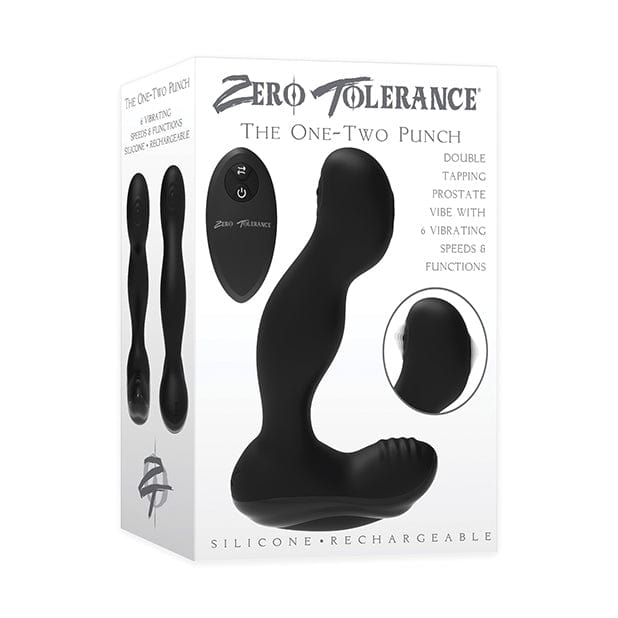 Zero Tolerance - The One Two Punch Remote Control Rechargeable Prostate Massager (Black) Remote Control Anal Plug (Vibration) Rechargeable 626138326 CherryAffairs