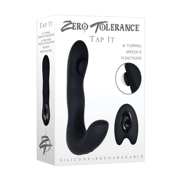 Zero Tolerance - Tap It Remote Control Silicone Prostate Massager (Black) Remote Control Anal Plug (Vibration) Rechargeable 626144141 CherryAffairs