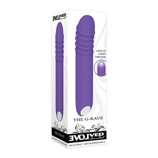 Evolved - The G Rave Light Up Rechargeable G Spot Vibrator (Purple) G Spot Dildo (Vibration) Rechargeable 625528878 CherryAffairs