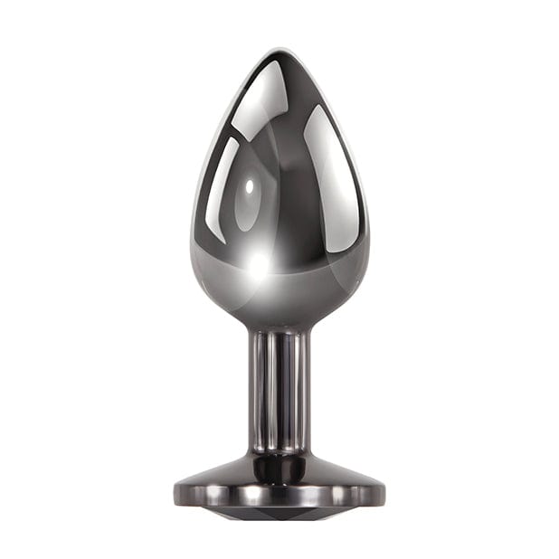 Evolved - Black Gem Metal Anal Plug Small (Silver) Metal Anal Plug (Non Vibration) 625500207 CherryAffairs