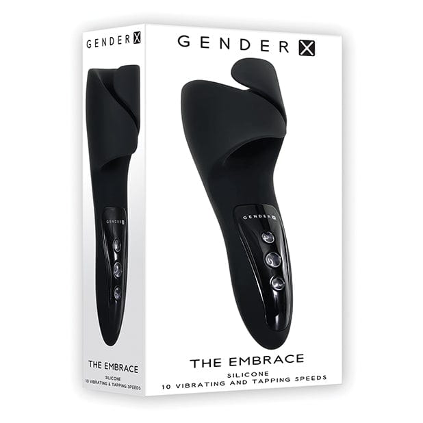 Evolved - Gender X The Embrace Vibrating Pulsing Masturbator (Black) Masturbator Soft Stroker (Vibration) Rechargeable 625502783 CherryAffairs