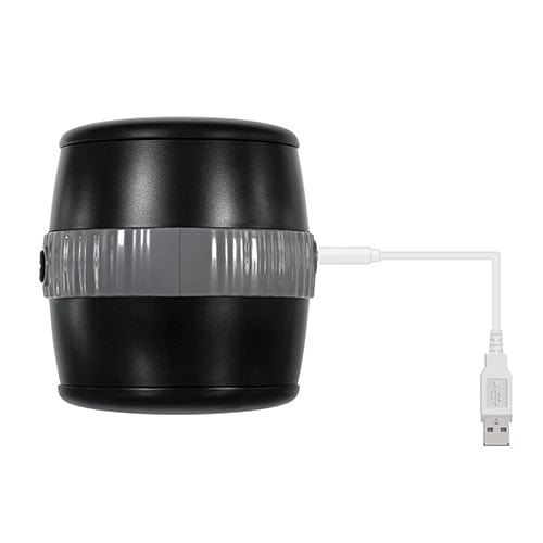 Evolved - Gender X Barrel of Fun Vibrating Stroker Masturbator (Black) Masturbator Soft Stroker (Vibration) Rechargeable 625507139 CherryAffairs