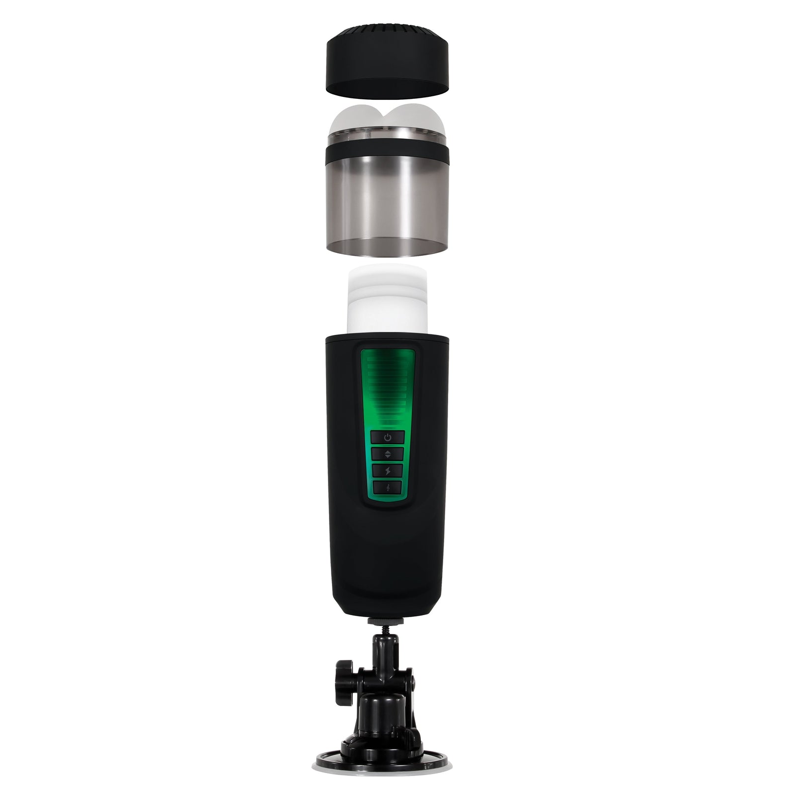 Evolved - Gender X Message In A Bottle Spinning Thrusting Stroker Masturbator (Black) - Black - Masturbator Soft
