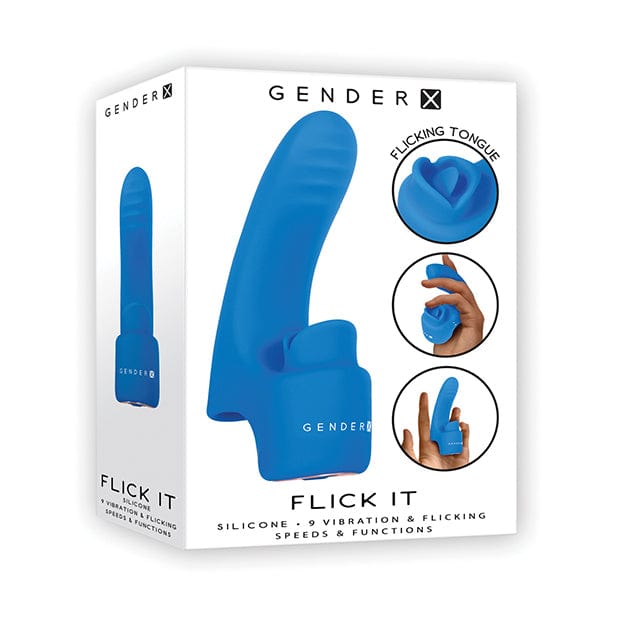 Evolved - Gender X Flick It Finger Vibrator Clit Massager (Blue) Clit Massager (Vibration) Rechargeable 625505997 CherryAffairs