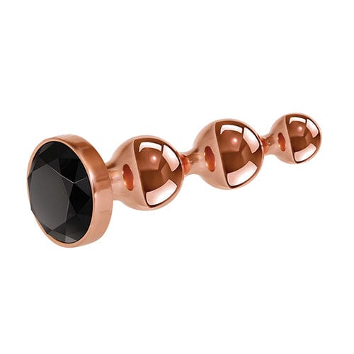 Evolved - Gender X Gold Digger Anal Beads Small (Rose Gold/Black) Anal Beads (Non Vibration) 625507445 CherryAffairs