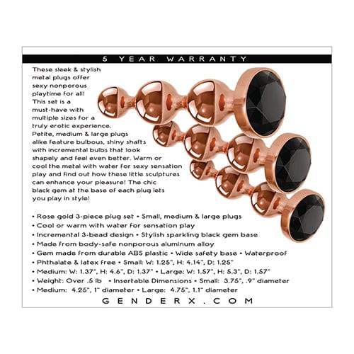 Evolved - Gender X Gold Digger Anal Set (Rose Gold/Black) Anal Kit (Non Vibration) 625512964 CherryAffairs