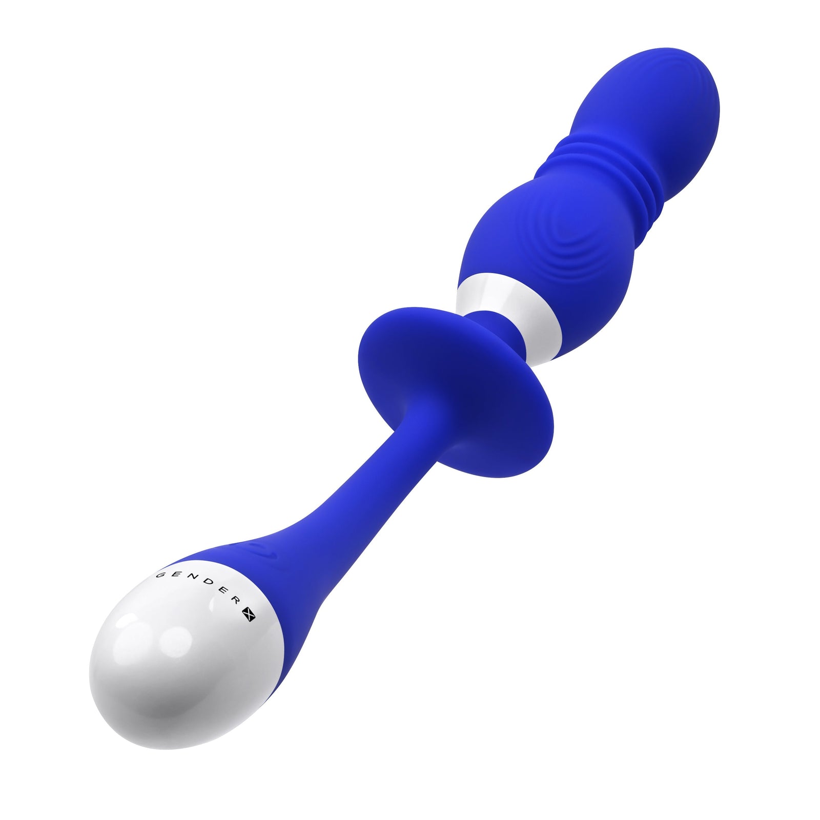Evolved - Gender X Play Ball Thrusting Egg Vibrator (Blue) - Blue - Wireless Remote Control Egg (Vibration) Rechargeable