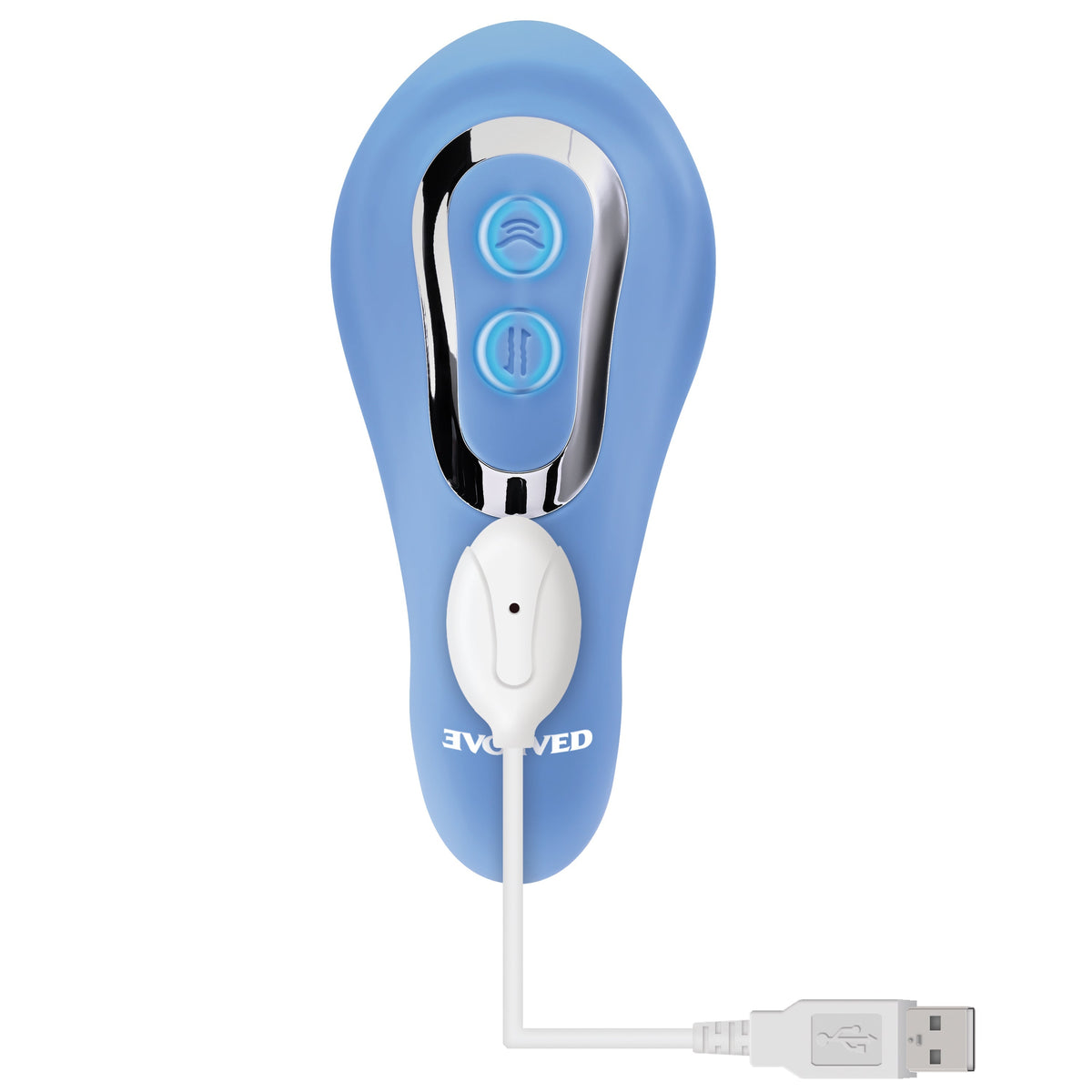 Evolved - Tap and Thrust Curved Vibrator (Blue) - Blue - Prostate Massager (Vibration) Rechargeable