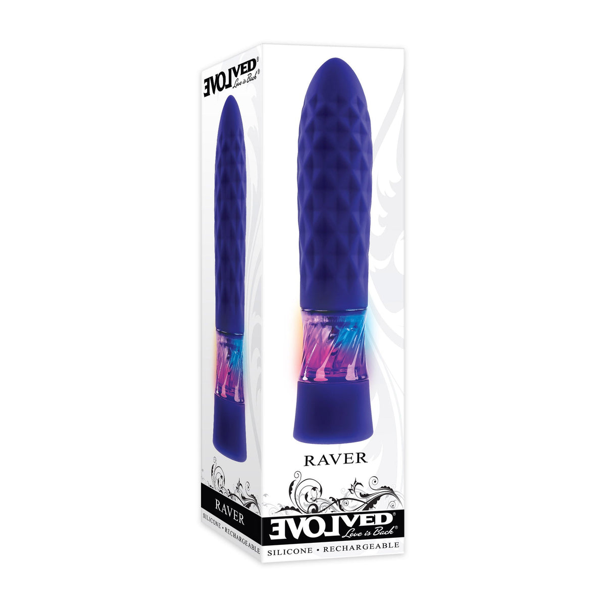 Evolved - Raver Silicone Rechargeable Bullet Vibrator (Blue) - Blue - Bullet (Vibration) Rechargeable
