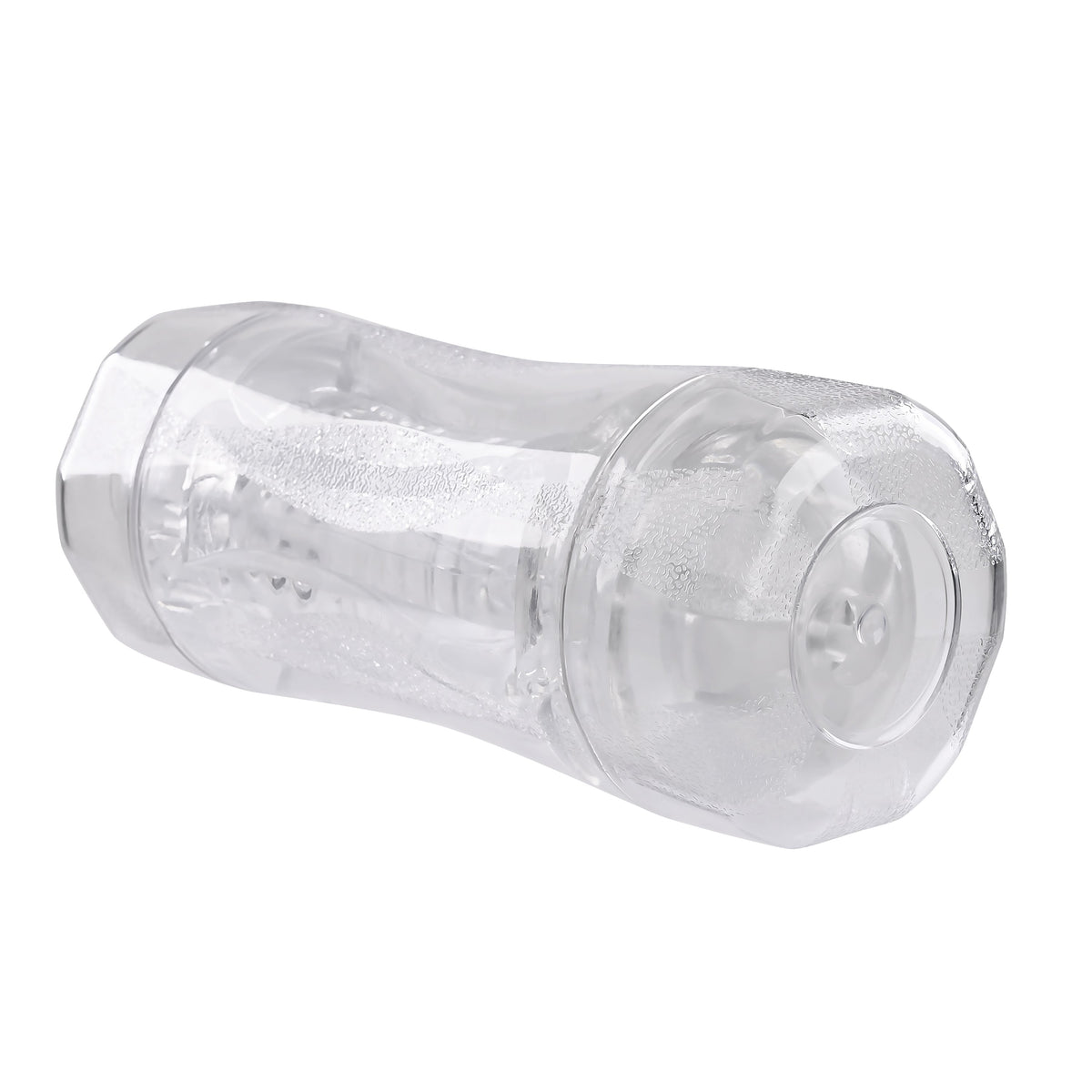 Evolved - Gender X Double Fantasy Stroker Masturbator with Vibrating Cock Ring (Clear) - Clear - Masturbator Soft