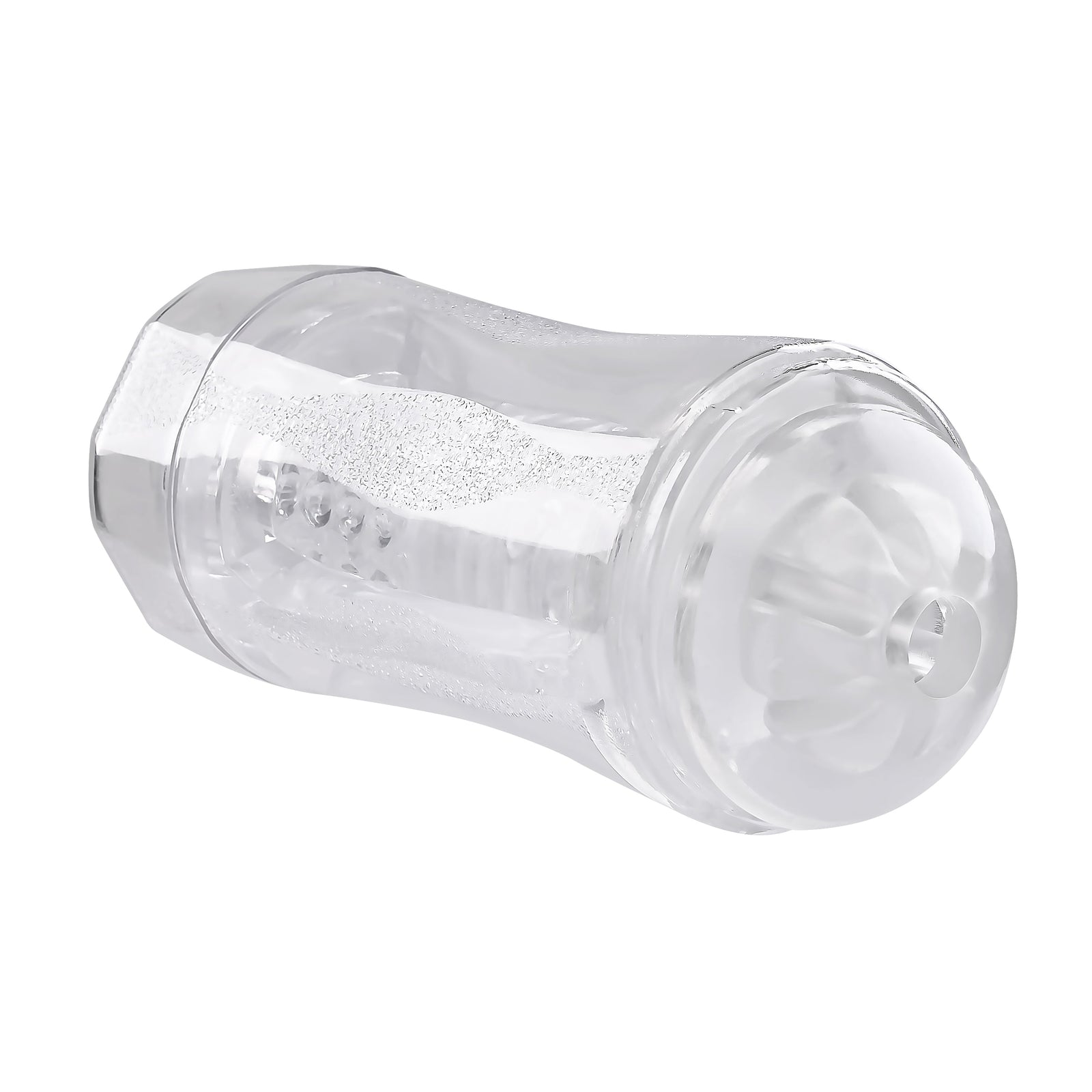 Evolved - Gender X Double Fantasy Stroker Masturbator with Vibrating Cock Ring (Clear) - Clear - Masturbator Soft