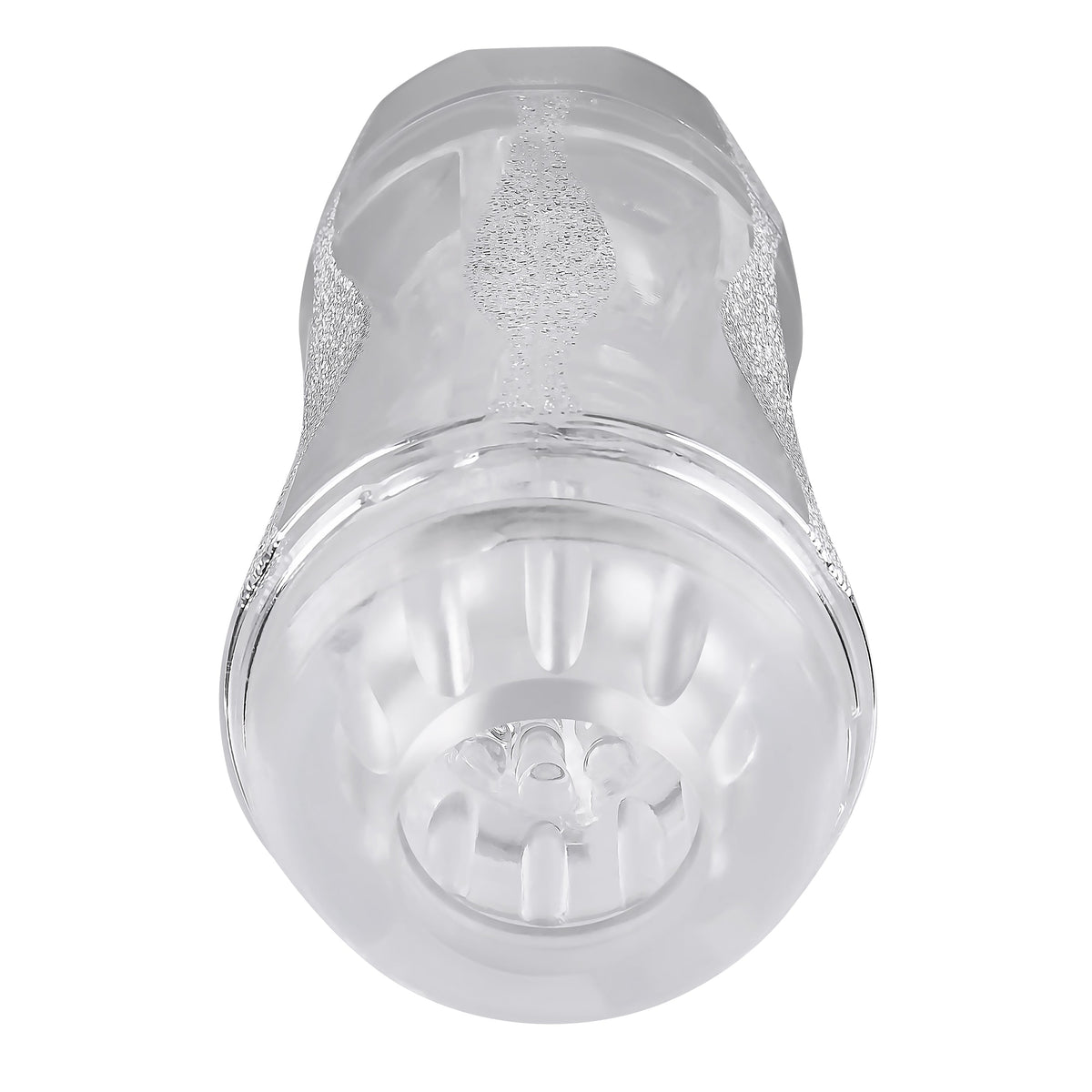 Evolved - Gender X Double Fantasy Stroker Masturbator with Vibrating Cock Ring (Clear) - Clear - Masturbator Soft