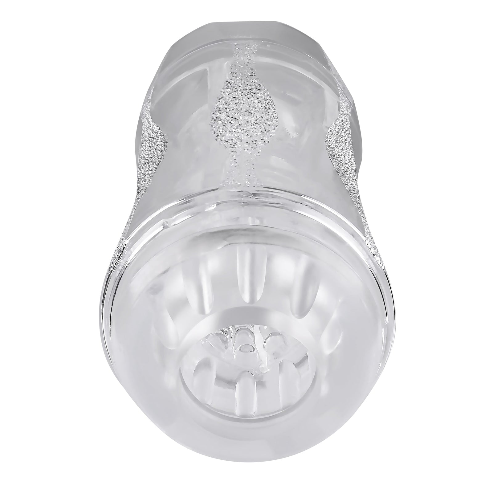 Evolved - Gender X Double Fantasy Stroker Masturbator with Vibrating Cock Ring (Clear) - Clear - Masturbator Soft