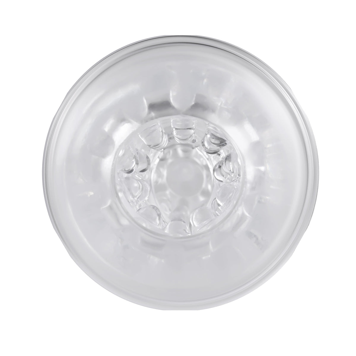 Evolved - Gender X Double Fantasy Stroker Masturbator with Vibrating Cock Ring (Clear) - Clear - Masturbator Soft