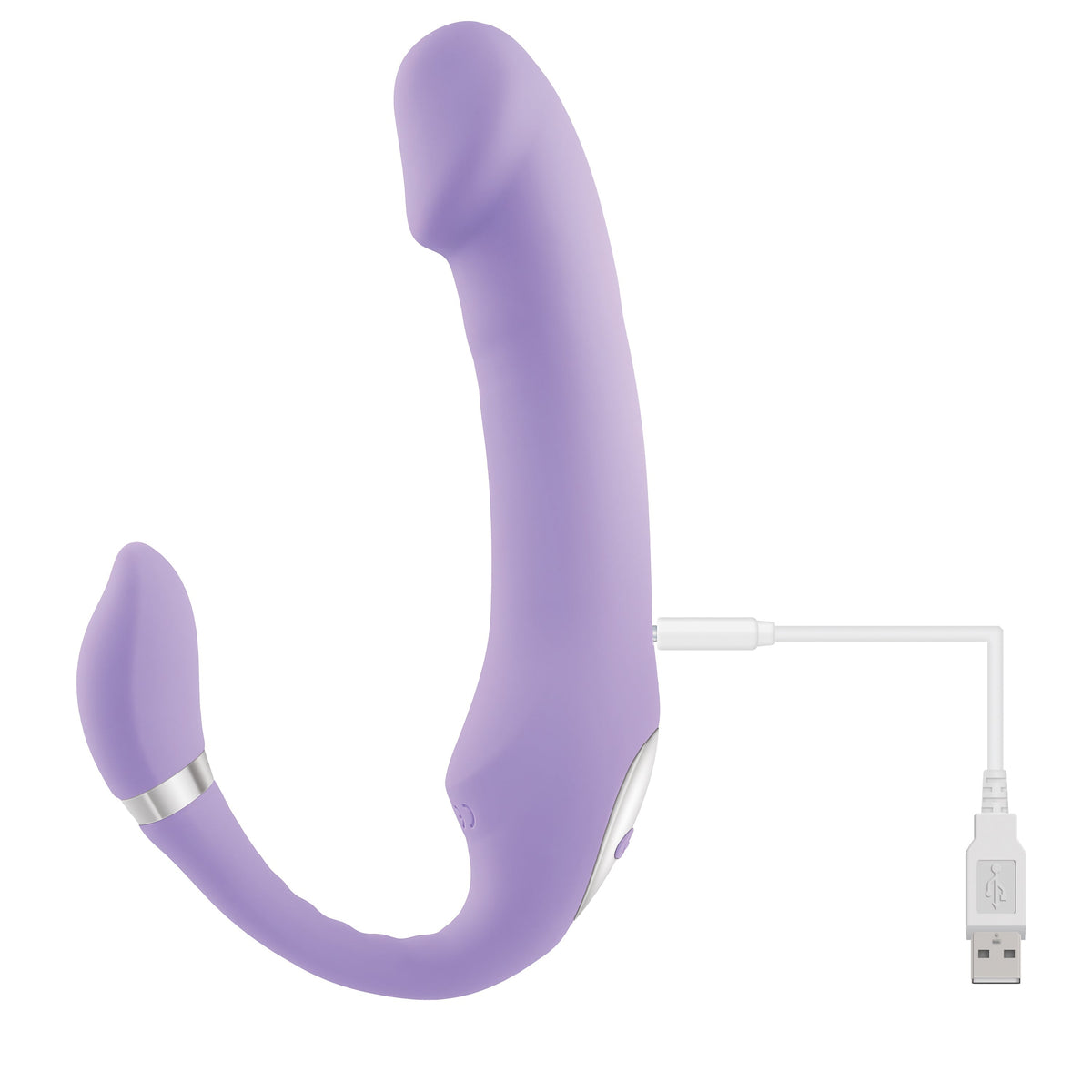 Evolved - Gender X Orgasmic Orchid Bendable C Shaped Vibrator (Purple) - Purple - Realistic Dildo w/o suction cup