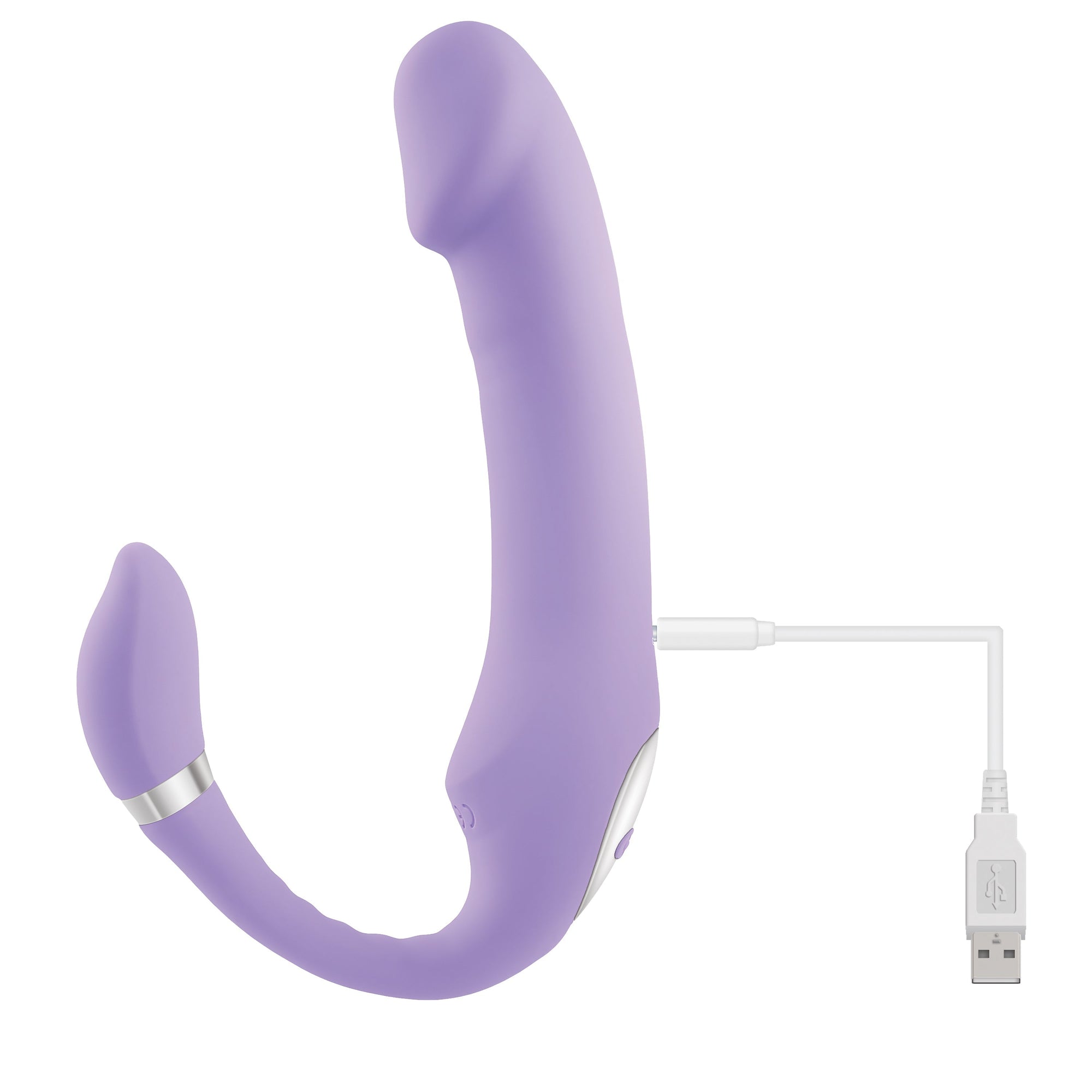 Evolved - Gender X Orgasmic Orchid Bendable C Shaped Vibrator (Purple) - Purple - Realistic Dildo w/o suction cup