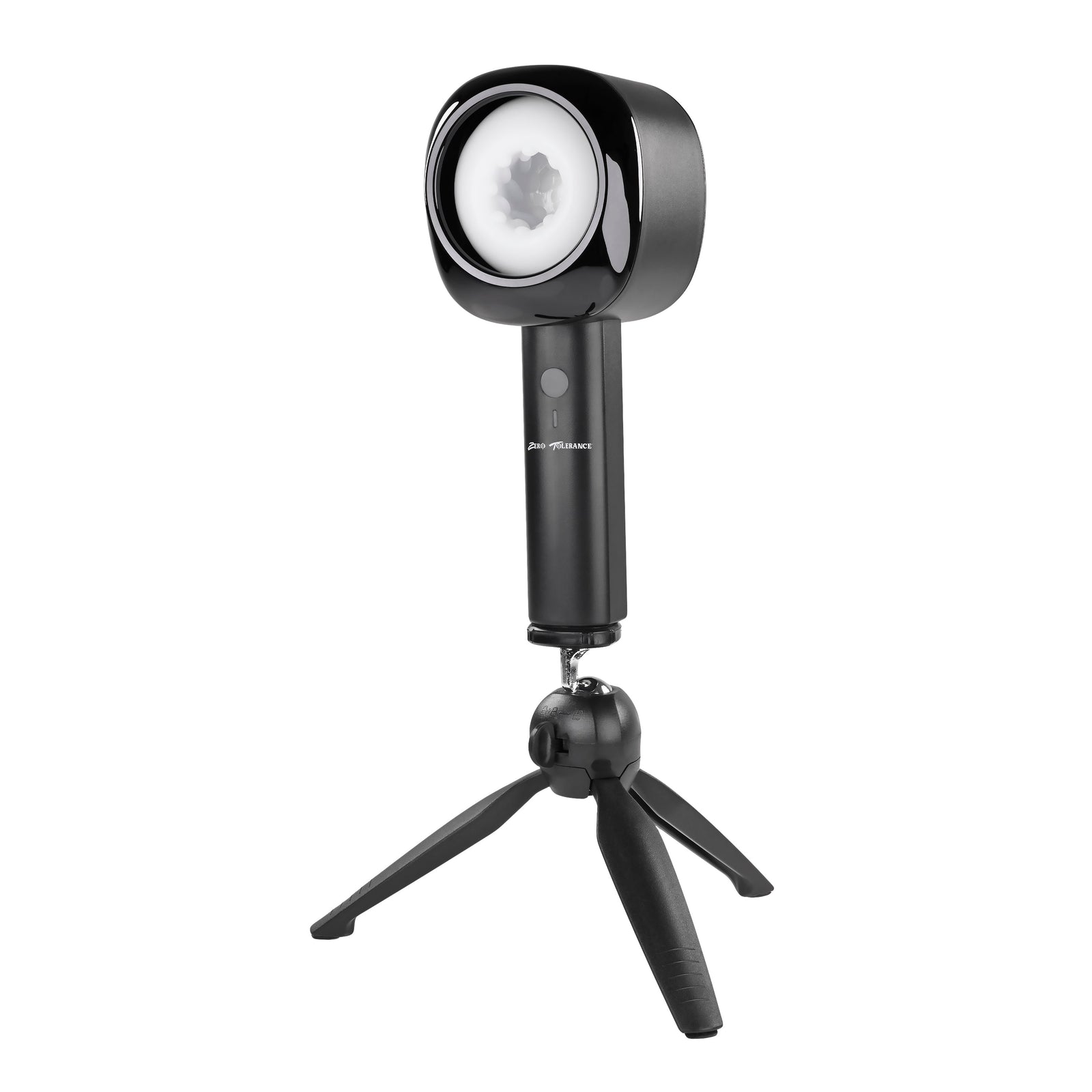 Zero Tolerance - Let It Slide Rechargeable Vibrating Nubbed Stroker (Black) - Black - Masturbator Soft Stroker