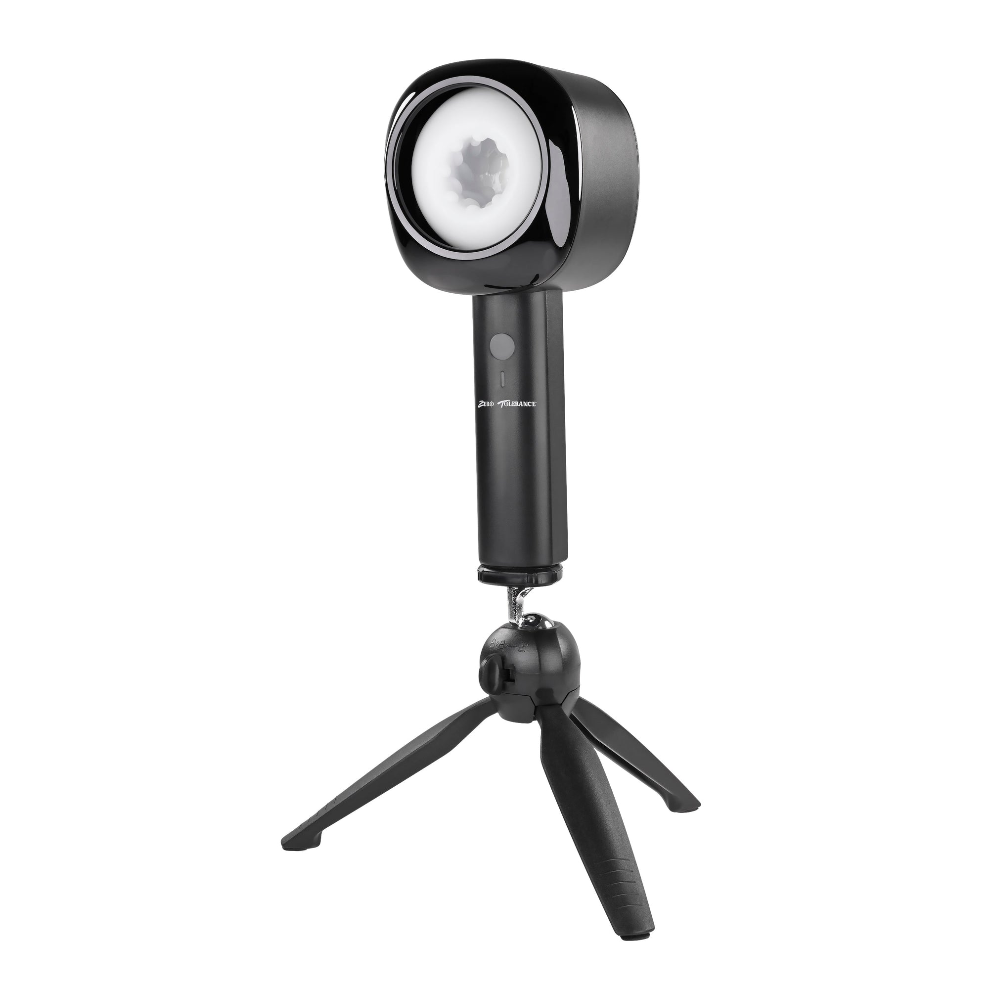 Zero Tolerance - Let It Slide Rechargeable Vibrating Nubbed Stroker (Black) - Black - Masturbator Soft Stroker