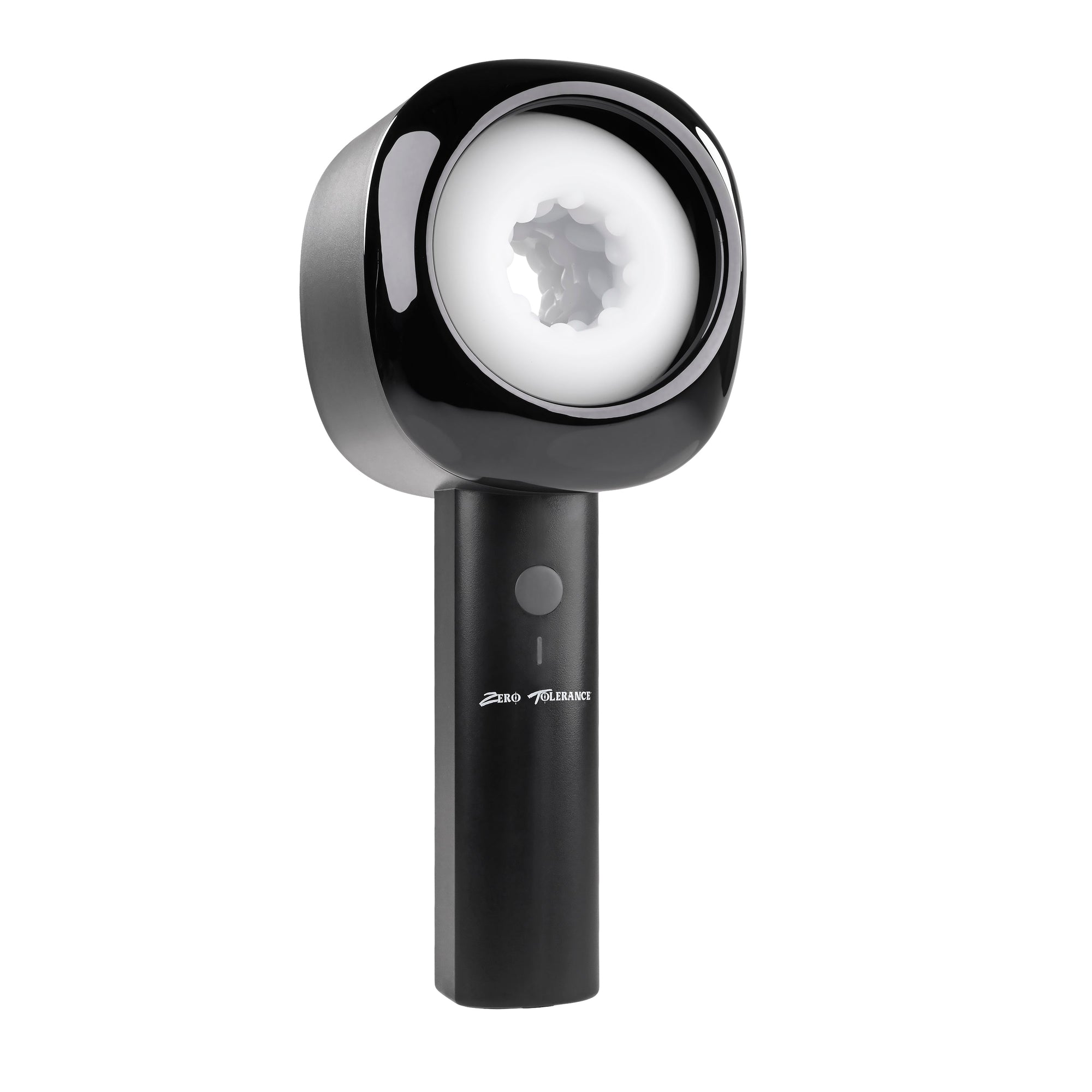 Zero Tolerance - Let It Slide Rechargeable Vibrating Nubbed Stroker (Black) - Black - Masturbator Soft Stroker