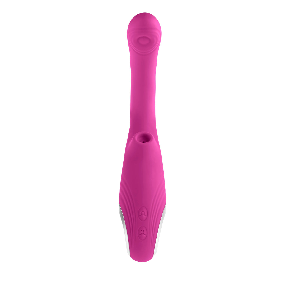 Evolved - Strike A Pose Flexible Clitoral Air Stimulator with Vibrating Dildo (Pink) - Pink - Clit Massager (Vibration)