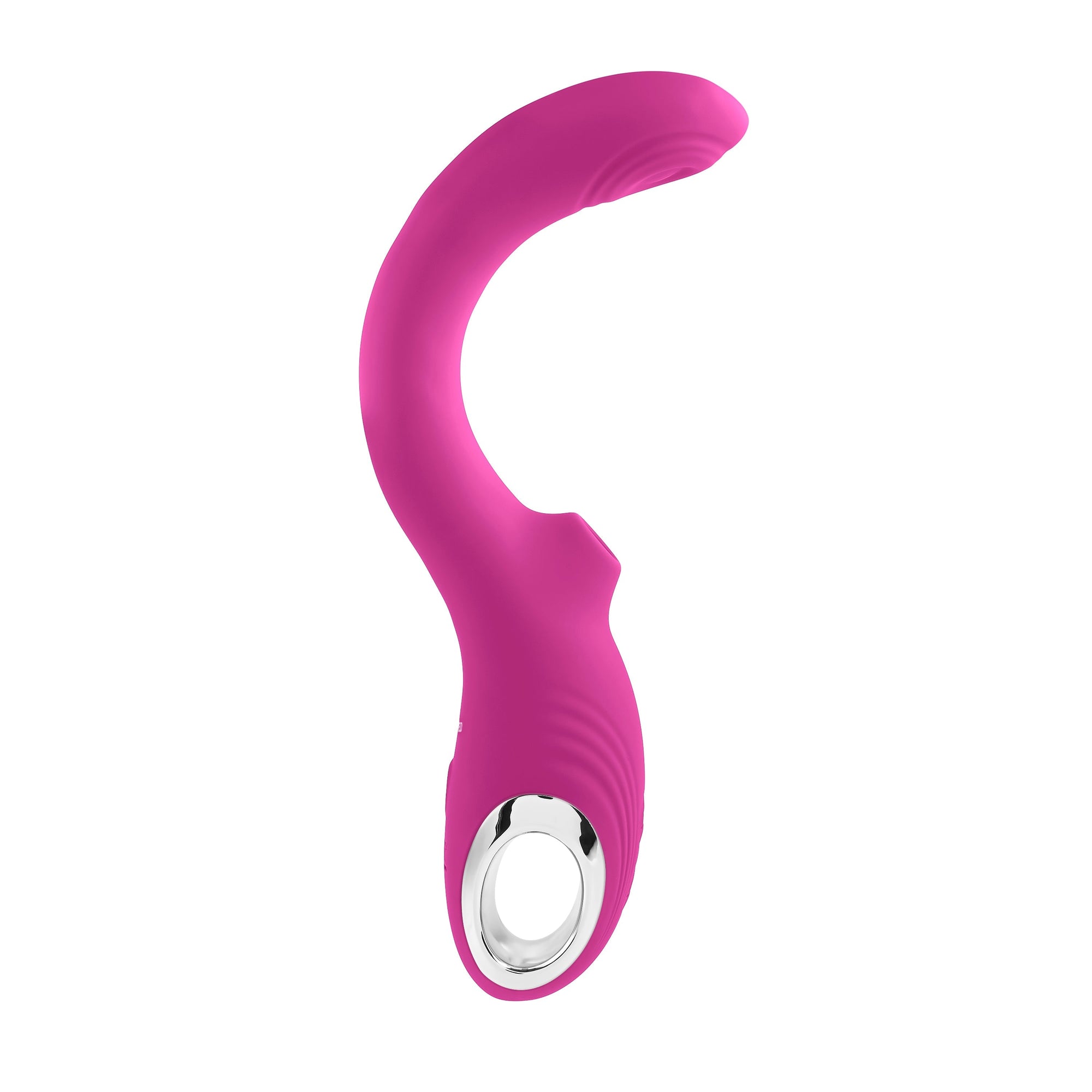 Evolved - Strike A Pose Flexible Clitoral Air Stimulator with Vibrating Dildo (Pink) - Pink - Clit Massager (Vibration)