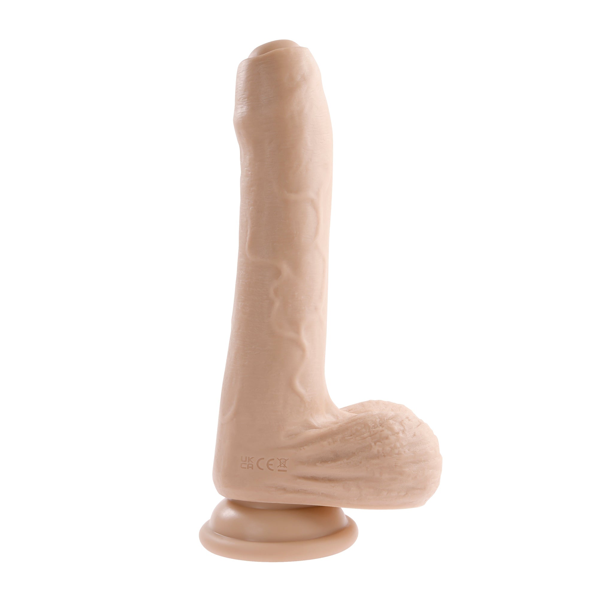 Evolved - Peek A Boo Uncircumcised Realistic Vibrating Dildo 8’’ - Beige - Realistic Dildo with suction cup (Vibration)