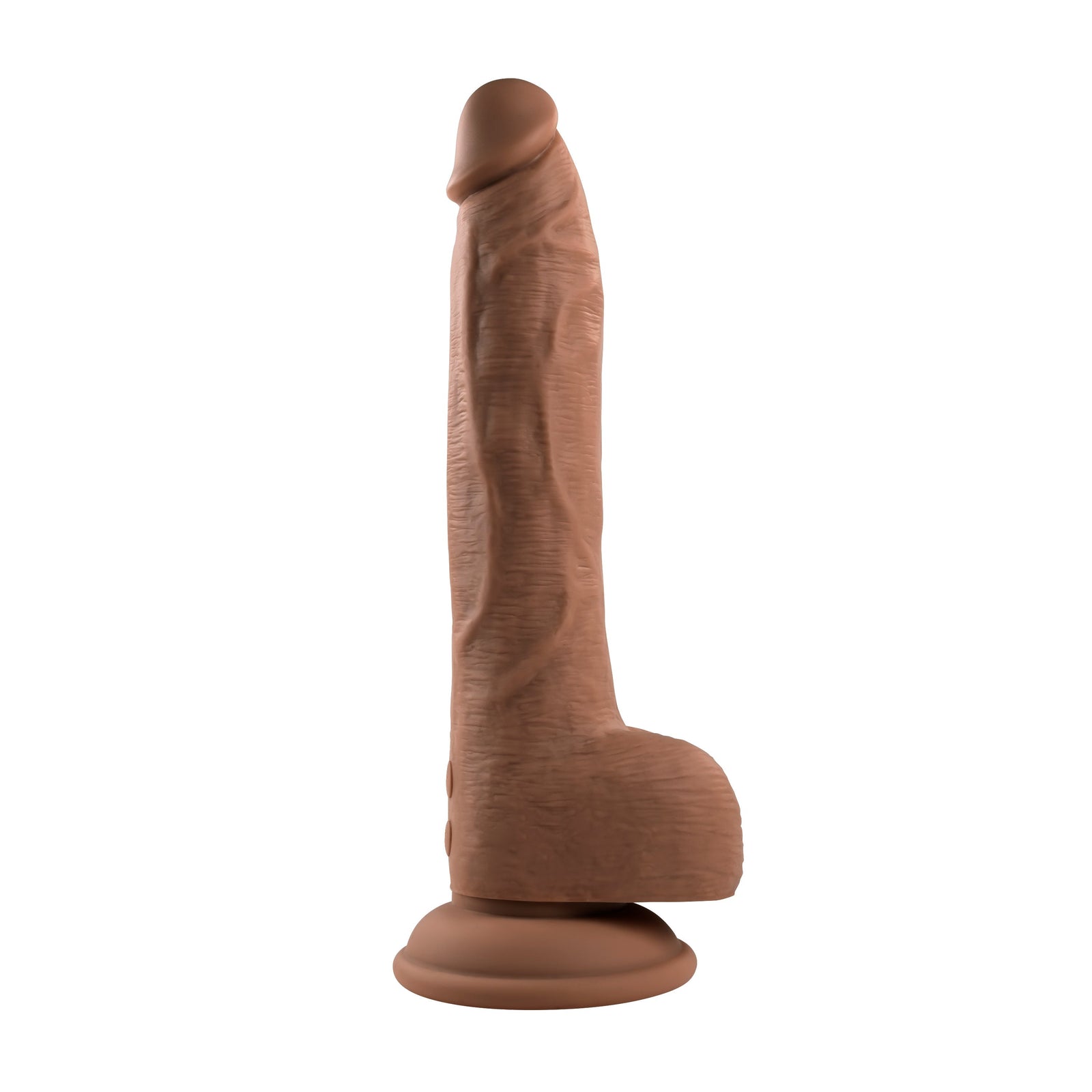 Evolved - Thrust In Me Vibrating Realistic Dildo 9.25’’ - Brown - Realistic Dildo with suction cup (Vibration)