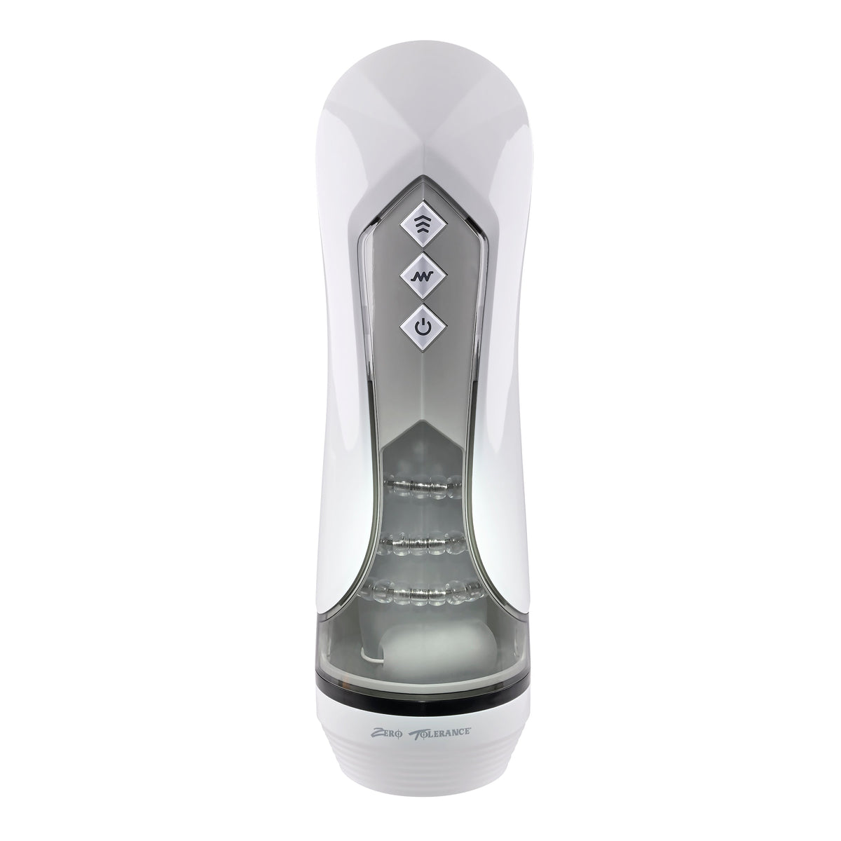 Zero Tolerance - Stroking Buddy Vibrating Stroker Masturbator (White) - White - Masturbator Soft Stroker (Vibration)