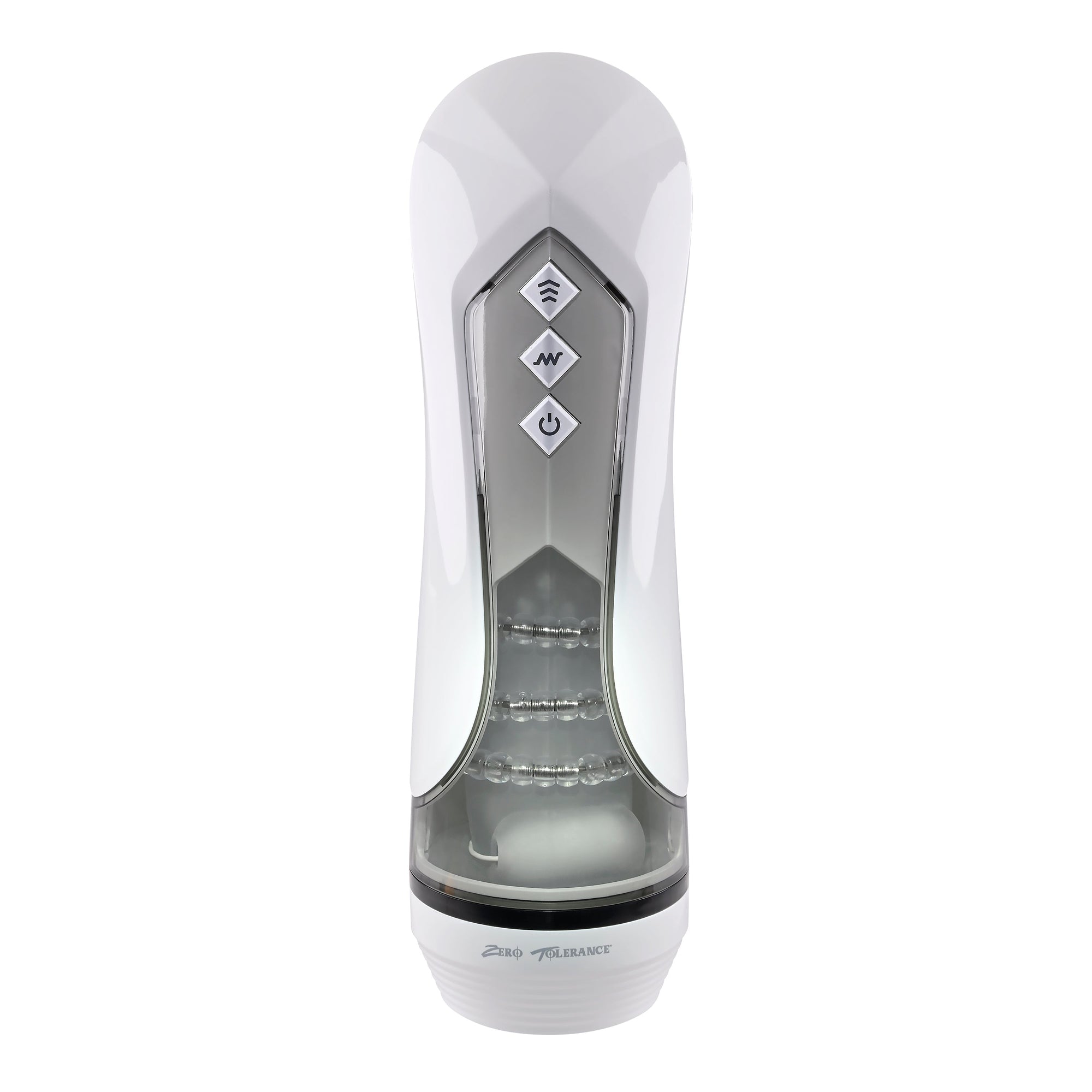Zero Tolerance - Stroking Buddy Vibrating Stroker Masturbator (White) - White - Masturbator Soft Stroker (Vibration)