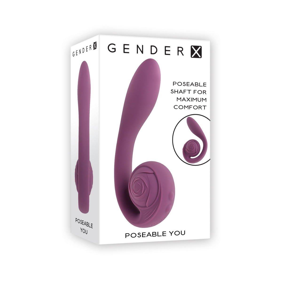 Evolved - Gender X Poseable You Flexible Vibrator (Purple) - Purple - Non Realistic Dildo w/o suction cup (Vibration)