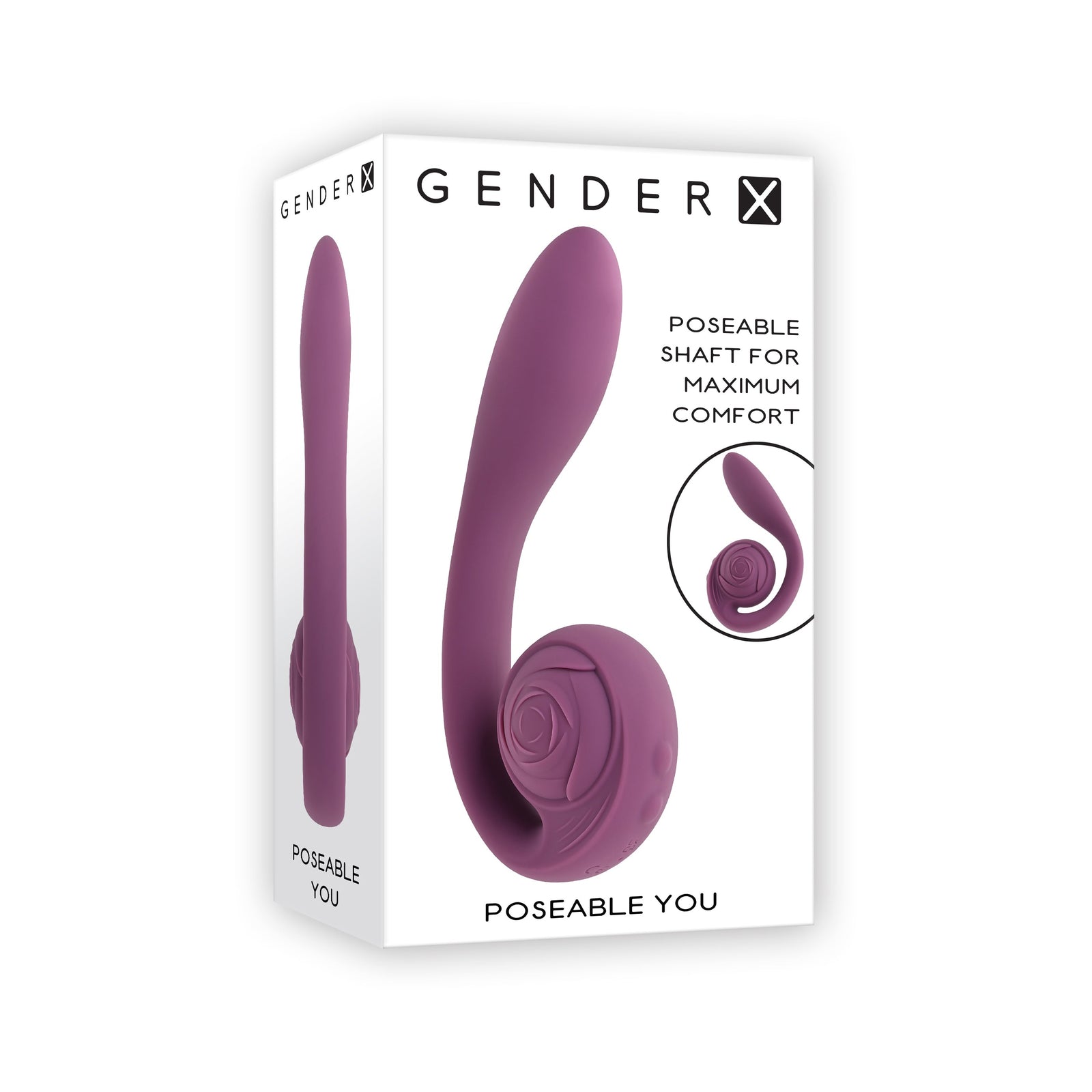 Evolved - Gender X Poseable You Flexible Vibrator (Purple) - Purple - Non Realistic Dildo w/o suction cup (Vibration)