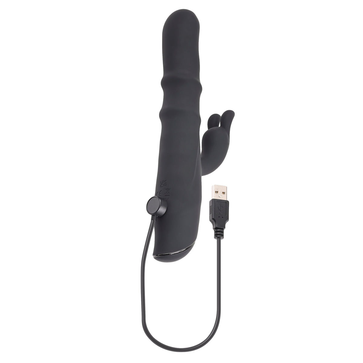 Evolved - Ringmaster Rabbit Vibrator (Black) - Black - Rabbit Dildo (Vibration) Rechargeable