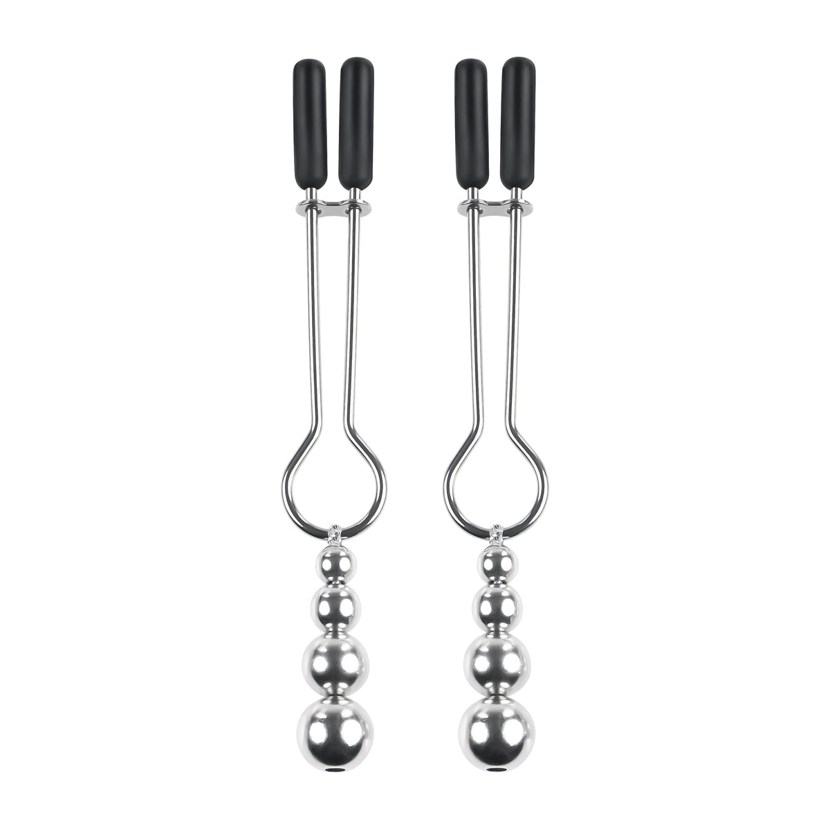 Selopa - Beaded Nipple Clamps - Silver - Nipple Clamps (Non Vibration)