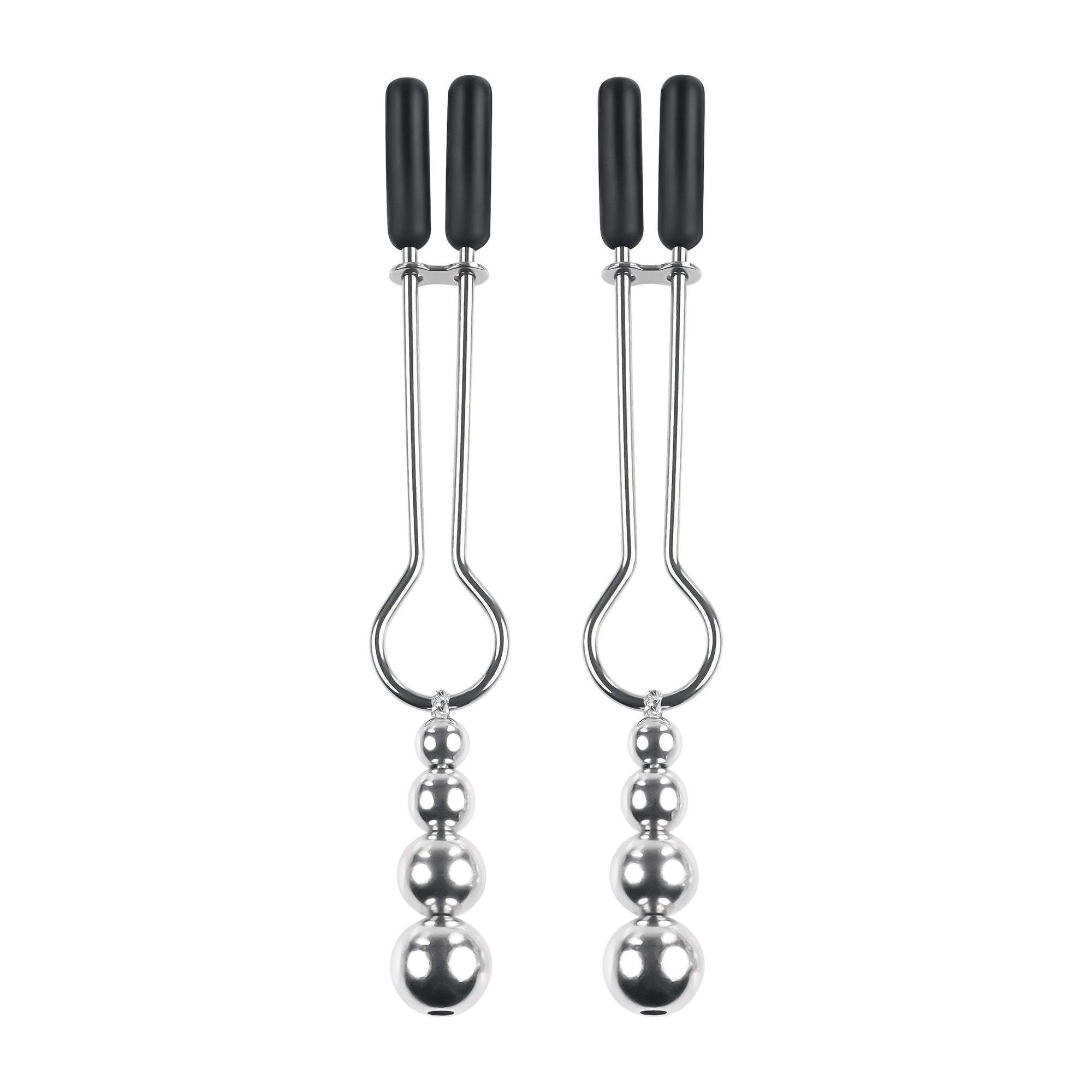 Selopa - Beaded Nipple Clamps - Silver - Nipple Clamps (Non Vibration)