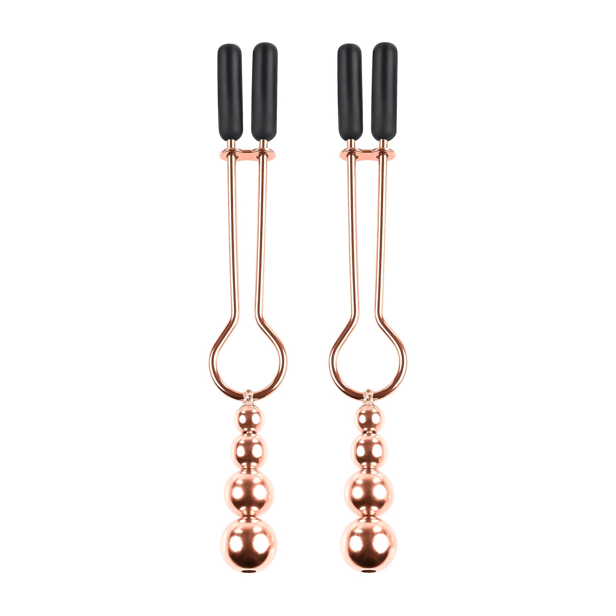 Selopa - Beaded Nipple Clamps - Rose Gold - Nipple Clamps (Non Vibration)