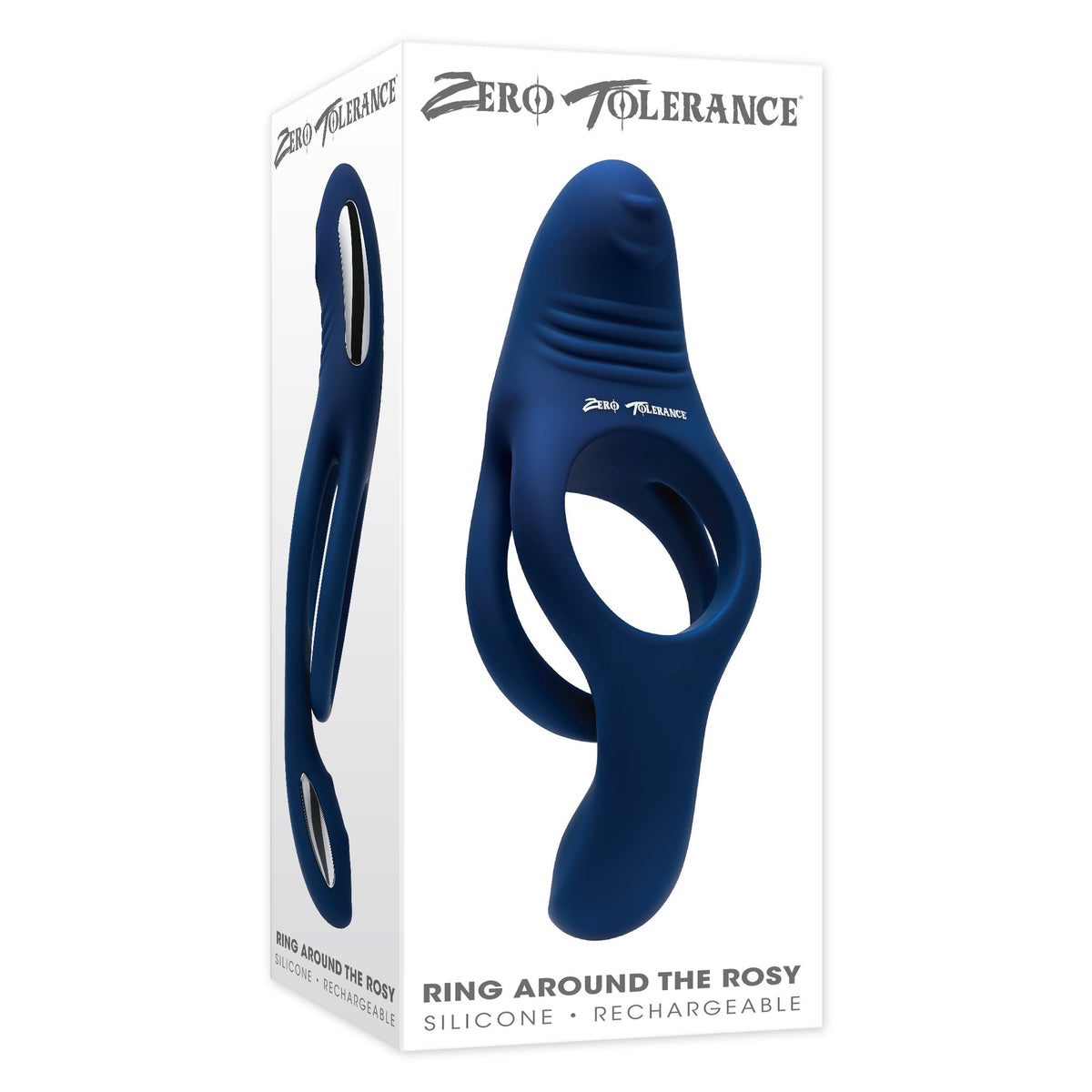 Zero Tolerance - Ring Around The Rosy Rechargeable Cock Ring (Blue) - Blue - Silicone Cock Ring (Vibration) Rechargeable