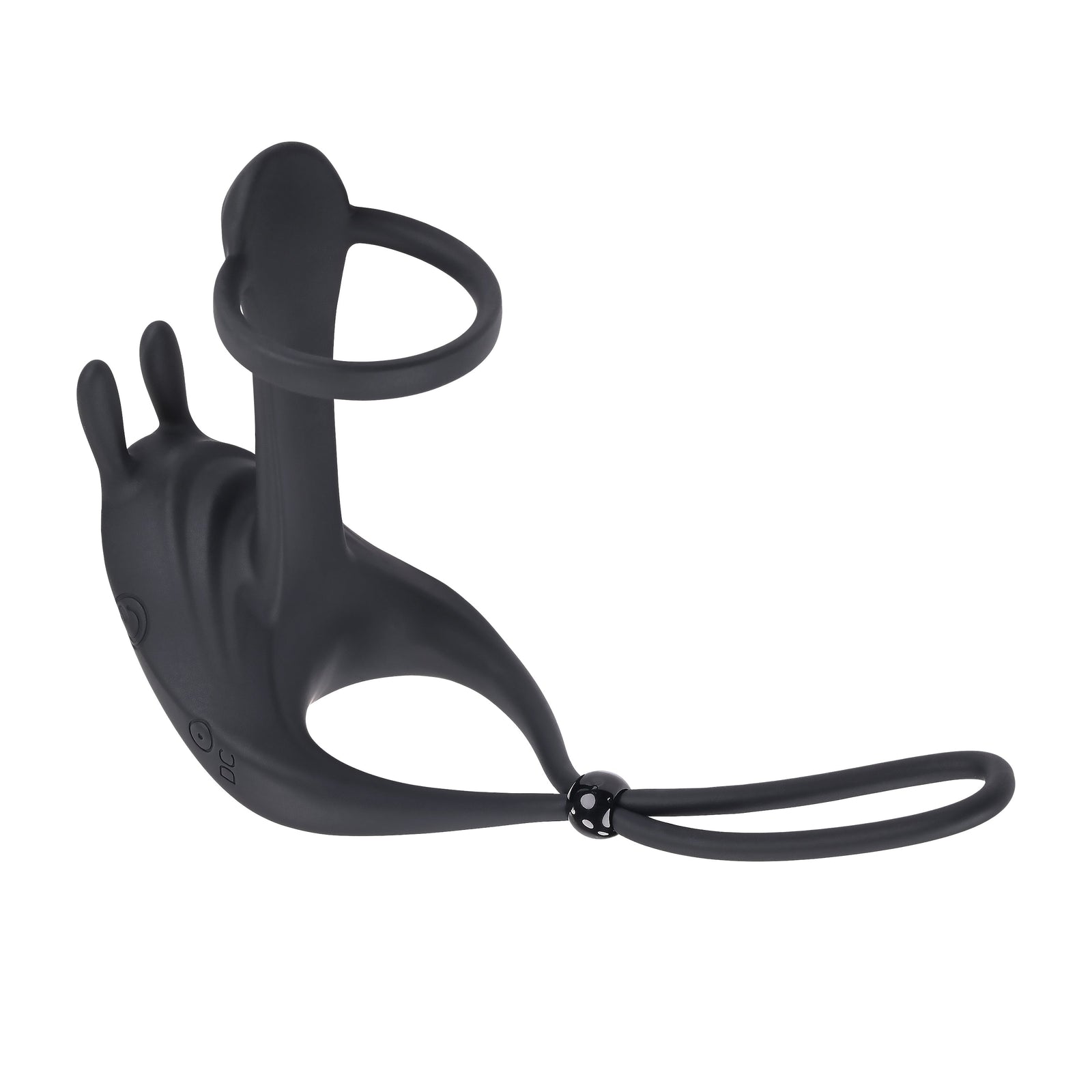Zero Tolerance - Saddle Up Vibrating Penis Ring (Black) - Black - Silicone Cock Ring (Vibration) Rechargeable