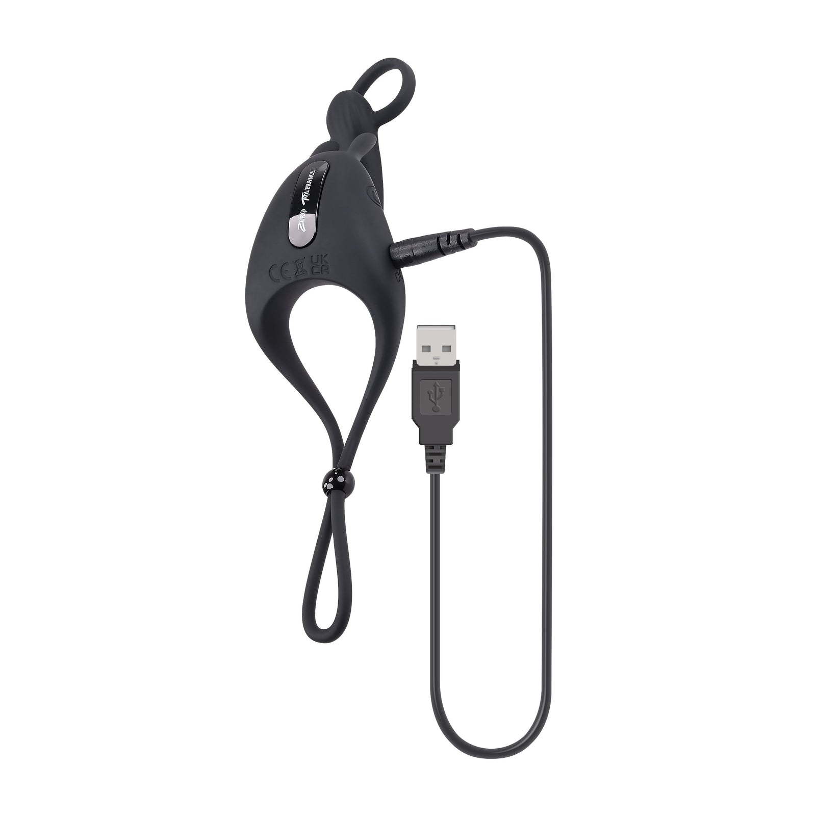 Zero Tolerance - Saddle Up Vibrating Penis Ring (Black) - Black - Silicone Cock Ring (Vibration) Rechargeable