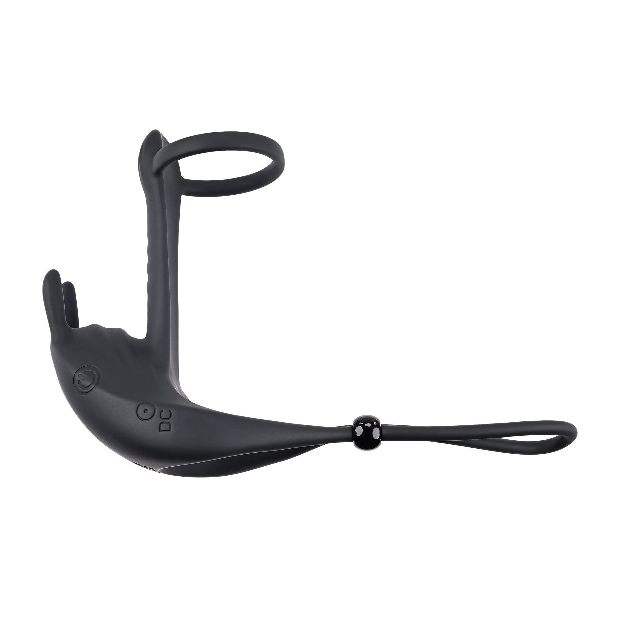 Zero Tolerance - Saddle Up Vibrating Penis Ring (Black) - Black - Silicone Cock Ring (Vibration) Rechargeable