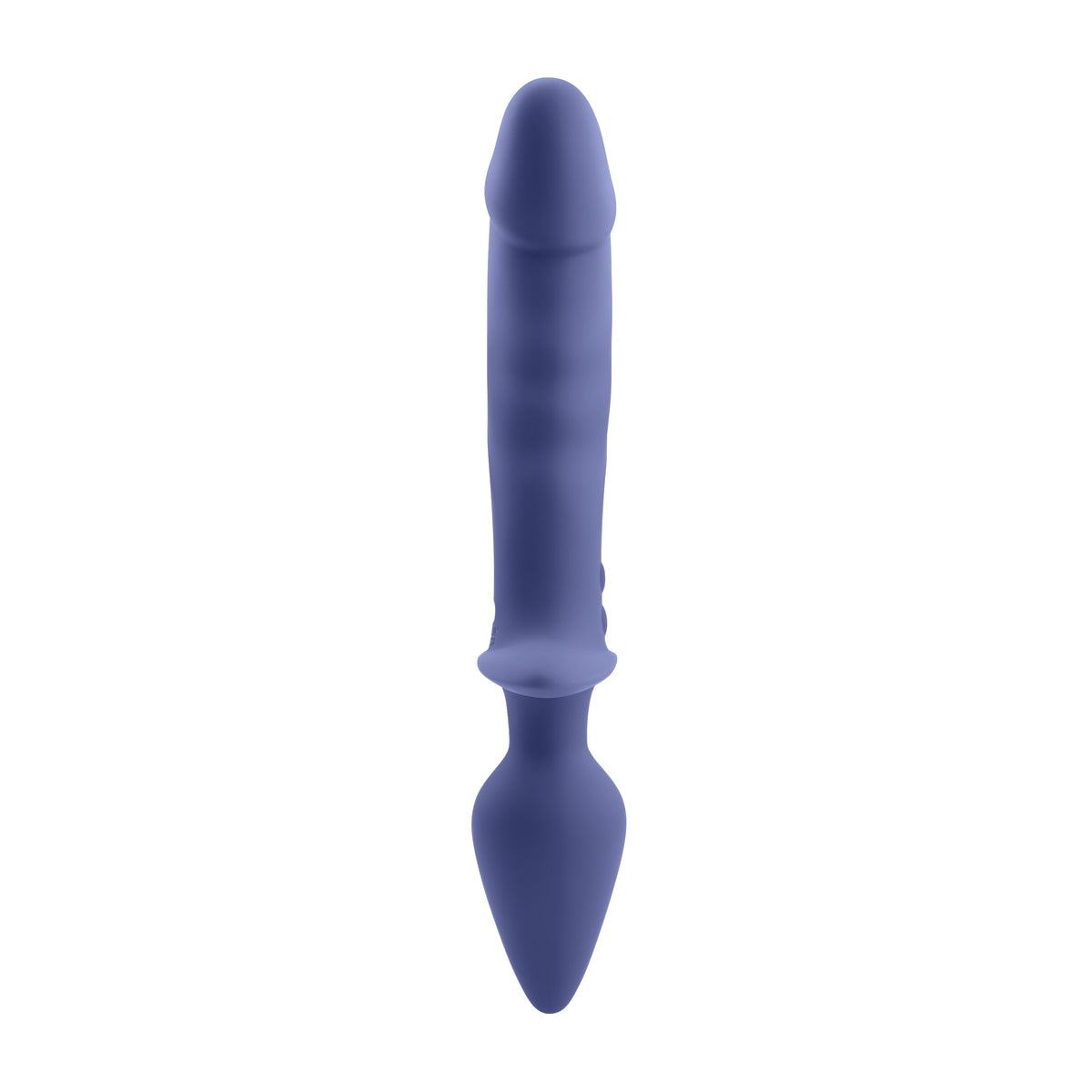 Evolved - Gender X Dual Defender Vibrating Anal Plug and Dildo (Blue) - Blue - Anal Plug (Vibration) Rechargeable