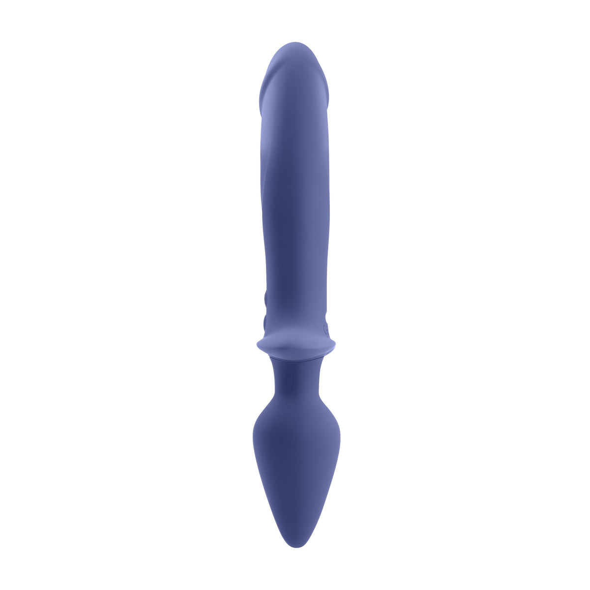 Evolved - Gender X Dual Defender Vibrating Anal Plug and Dildo (Blue) - Blue - Anal Plug (Vibration) Rechargeable