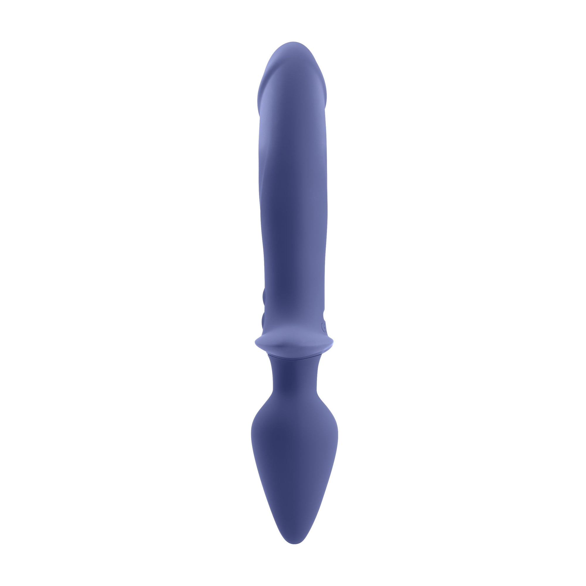Evolved - Gender X Dual Defender Vibrating Anal Plug and Dildo (Blue) - Blue - Anal Plug (Vibration) Rechargeable