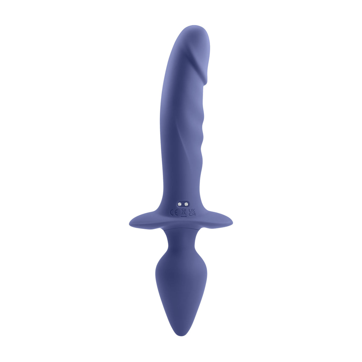 Evolved - Gender X Dual Defender Vibrating Anal Plug and Dildo (Blue) - Blue - Anal Plug (Vibration) Rechargeable