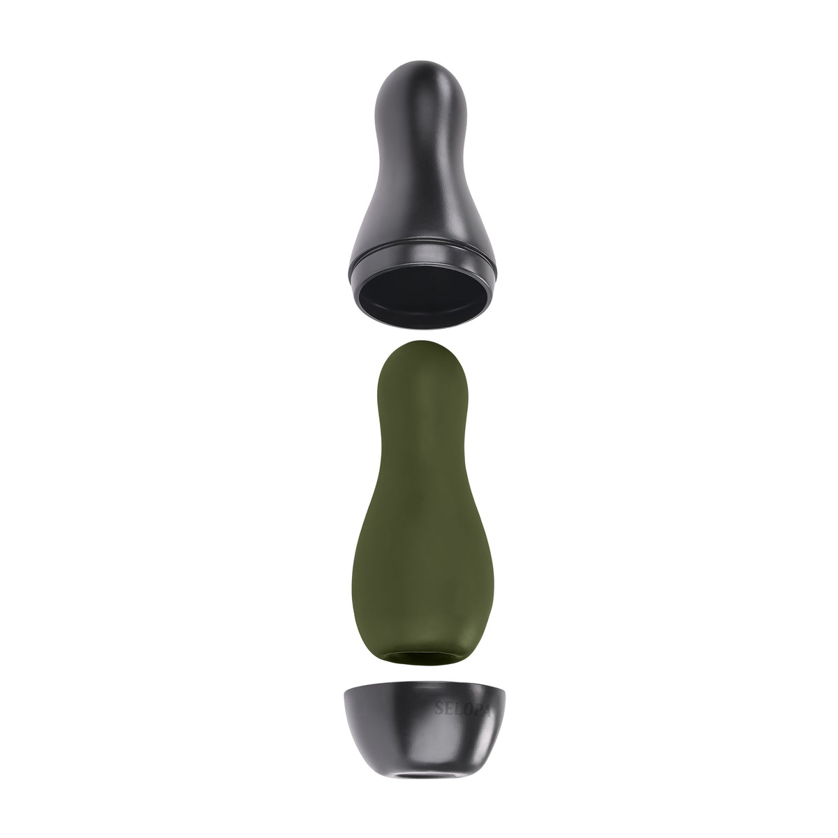 Selopa- Kingpin Stroker Masturbator (Black) - Black - Masturbator Soft Stroker (Non Vibration)