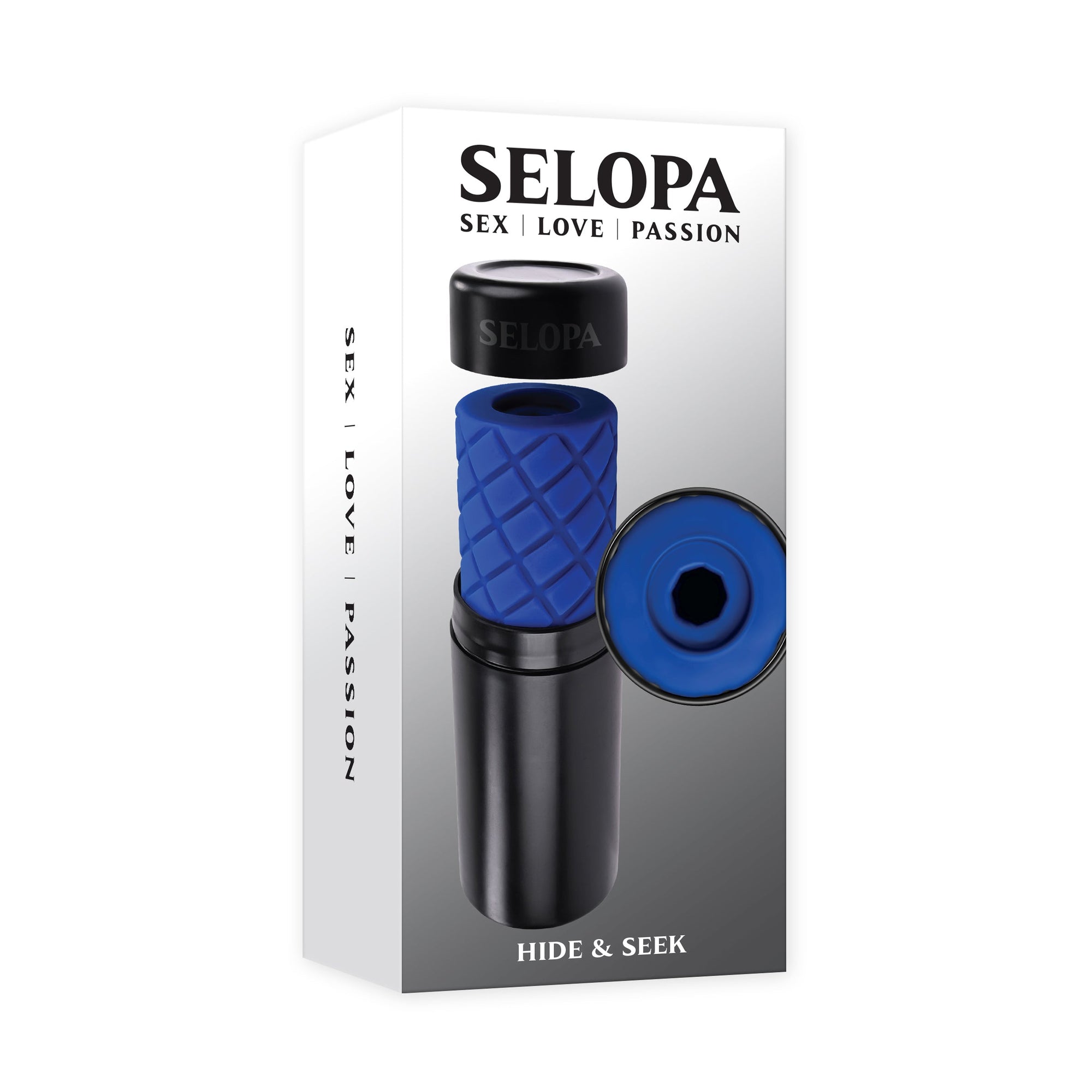 Selopa - Hide & Seek Stroker Masturbator (Blue) - Blue - Masturbator Soft Stroker (Non Vibration)