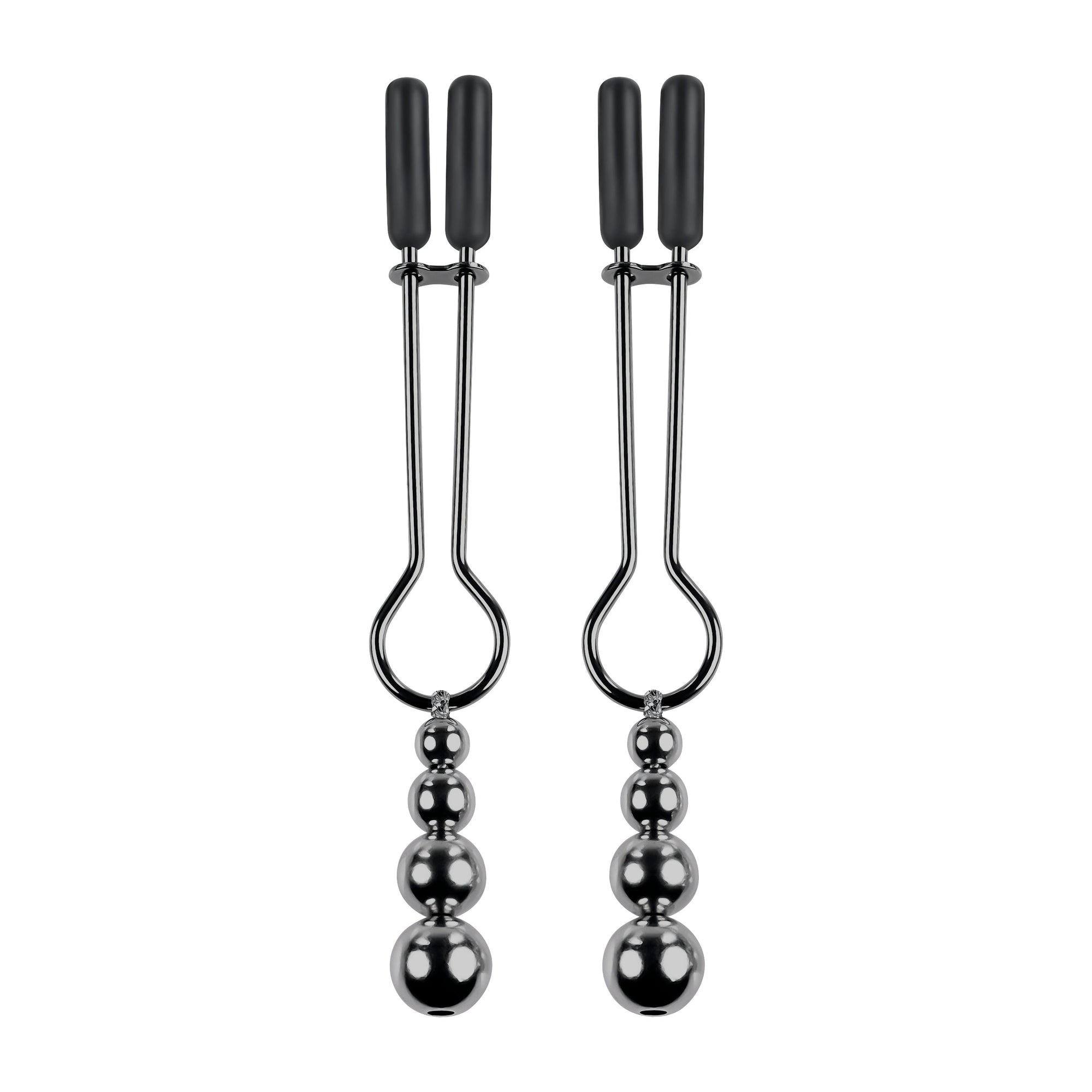 Selopa - Beaded Nipple Clamps - Black - Nipple Clamps (Non Vibration)